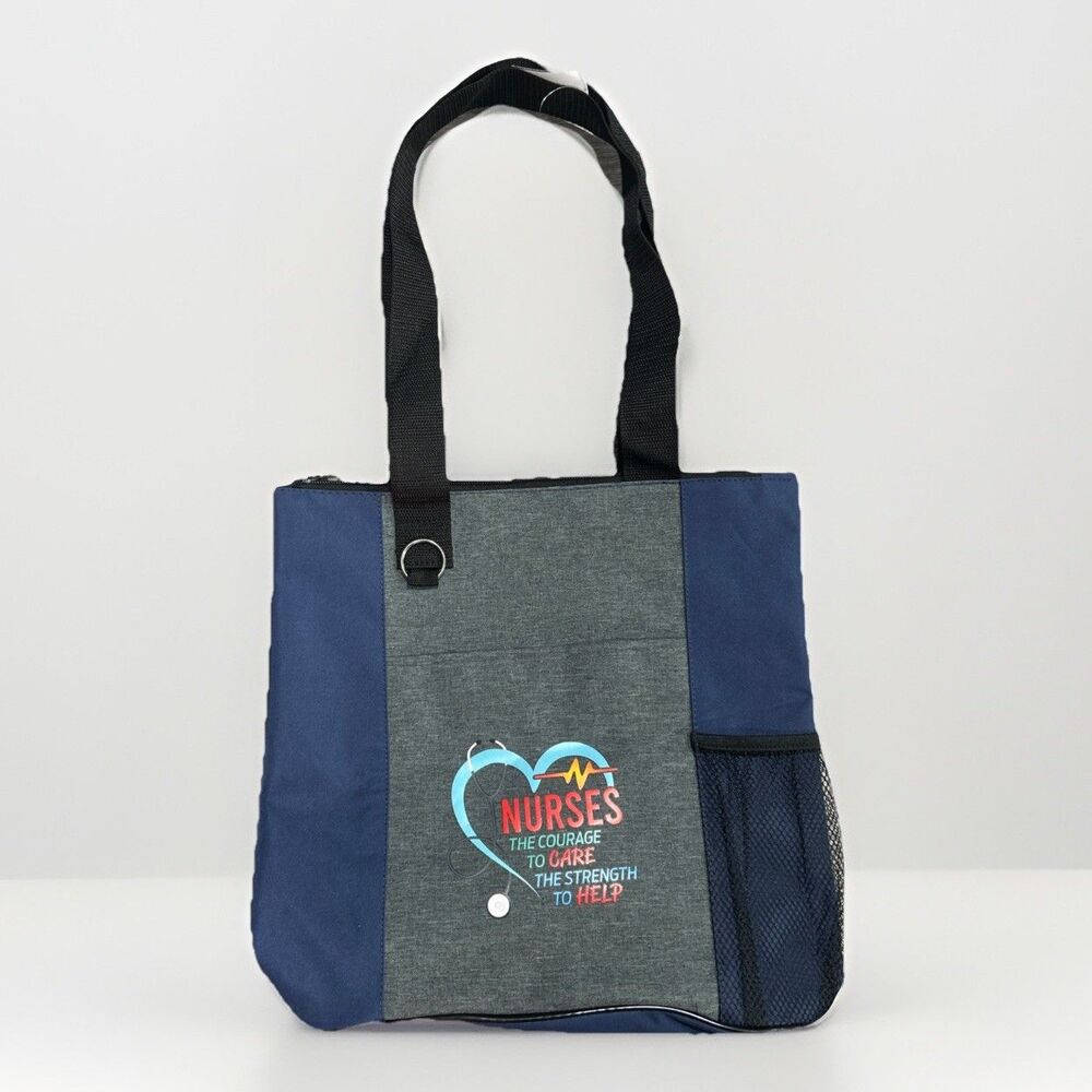Nurses Tote Bag – Large Zippered Work Bag w/ Shoulder Strap - Nurse Appreciation